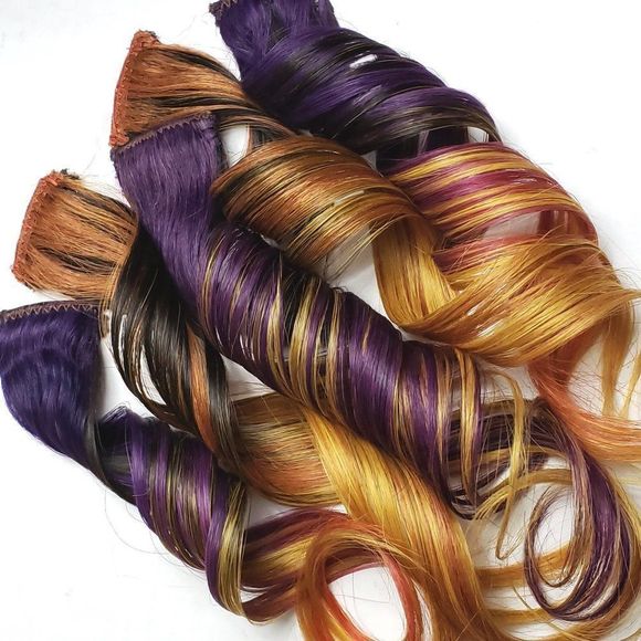 Rustic Purple Ombre 100% Human Hair Extensions - Picture 1 of 2